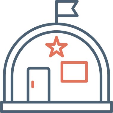 Bir depo simgesinin vektör illüstrasyonu