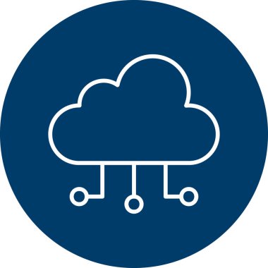 vector cloud technology icon illustration