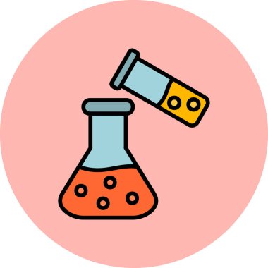 Kimya şişesi. Web simgesi basit tasarım 