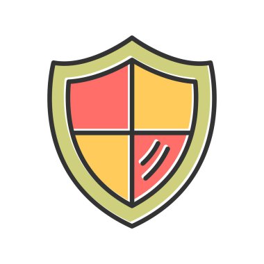 vector illustration of Protective security shield icon