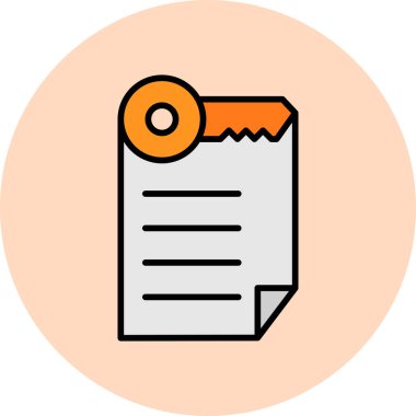 Anahtar sözcük notları modern simge, vektör çizimi