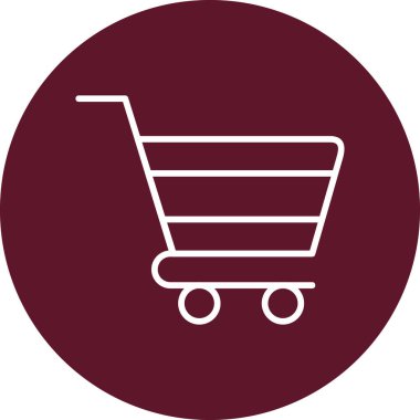 Cart modern simgesi, vektör illüstrasyonu