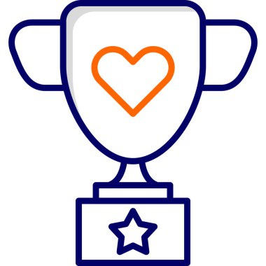 Kupa. Web simgesi basit illüstrasyon