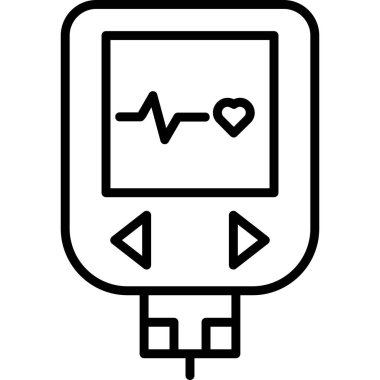 kalp atışı. Web simgesi basit illüstrasyon