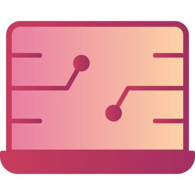 Bilgisayar. Web simgesi basit illüstrasyon