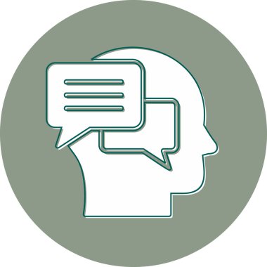 Konuş. Web simgesi basit illüstrasyon