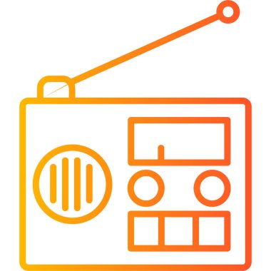 radyo simgesi web basit illüstrasyon