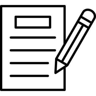 Kalem. Web simgesi basit illüstrasyon