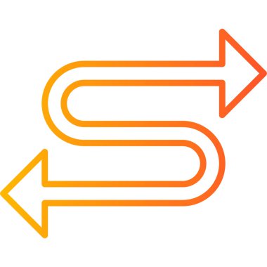 Zigzag Ok simgesi vektör illüstrasyonu