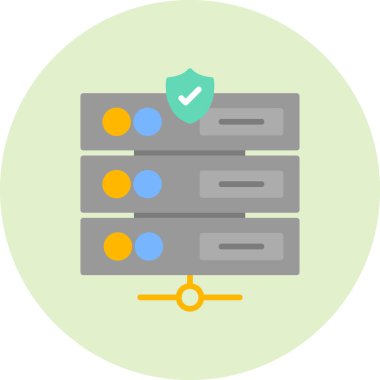 Sunucu. Web simgesi basit illüstrasyon