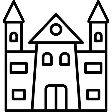 kale ikonu vektör illüstrasyonu