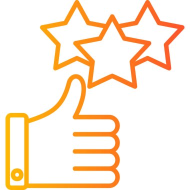 Başparmak yukarı. Web simgesi basit illüstrasyon