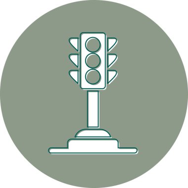 Trafik ışığı simgesi, vektör illüstrasyonu