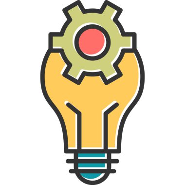 Bir fikrim var. Web simgesi basit illüstrasyon