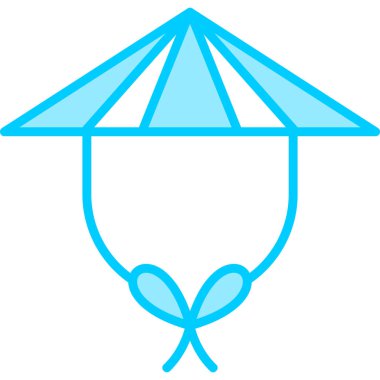 Çin Şapkası web simgesi basit illüstrasyon