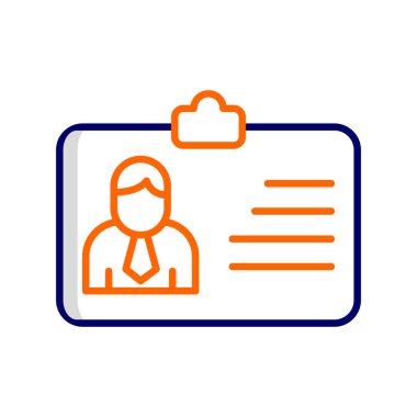 Office Entry Card web icon, vector illustration