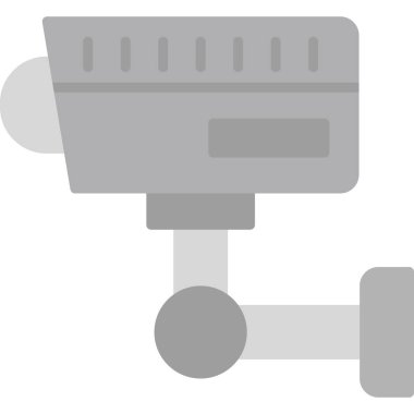 CCTV kamera simgesi, vektör illüstrasyonu basit tasarım