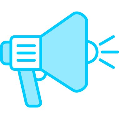 Megafon ikonu vektör illüstrasyonu