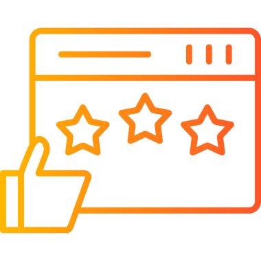 Modern simge, vektör illüstrasyonunu gözden geçir