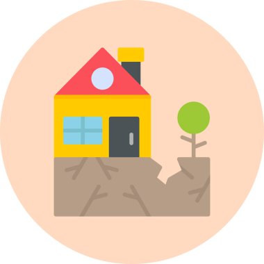 Ev. Web simgesi basit illüstrasyon