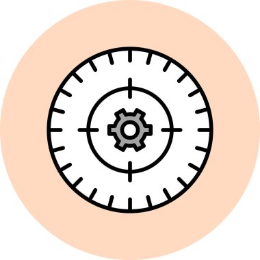 hedef simge vektör illüstrasyonu