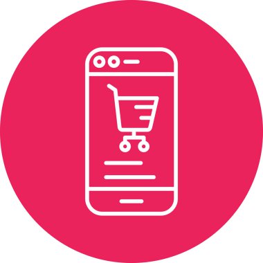 Online Phone Marketing web icon, vector illustration