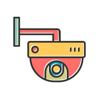 ccTV kamera simgesinin vektör illüstrasyonu