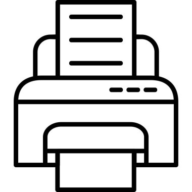 Yazıcı. Web simgesi basit illüstrasyon