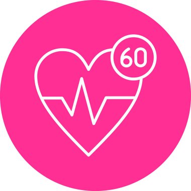 kalp atış hızı ikonu vektör çizimi