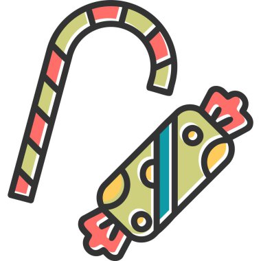 - Şeker. Web simgesi basit illüstrasyon