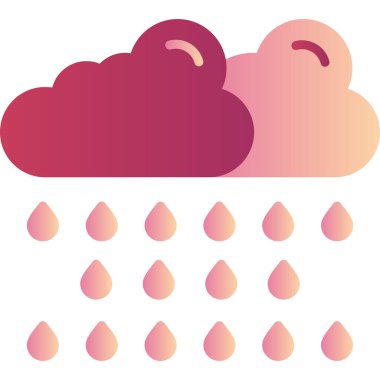 yağmur ikonu vektör illüstrasyonu