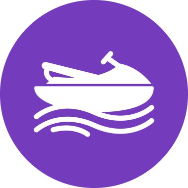 Jetski simgesinin vektör illüstrasyonu