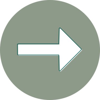 Sağ Ok simgesi, vektör illüstrasyonu