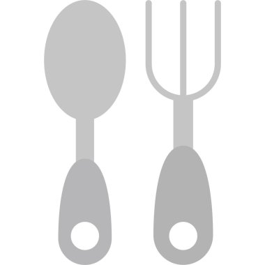 Bebek çatal bıçak takımı. Web simgesi basit tasarım 