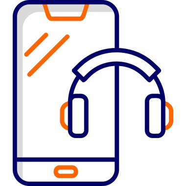 Kulaklık. Web simgesi basit illüstrasyon