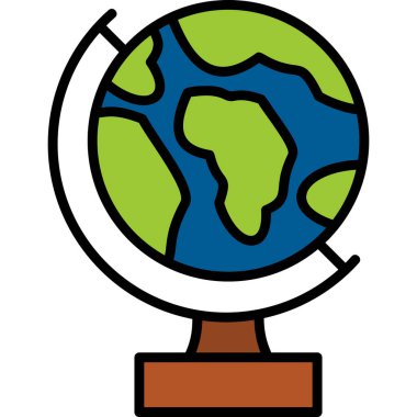 Küre. Web simgesi basit illüstrasyon