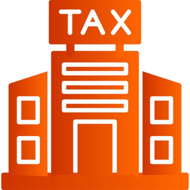 Vergi Dairesi Bina ikon vektör illüstrasyonu