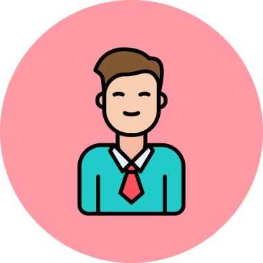 Adam avatar ikonu. vektör illüstrasyonu 