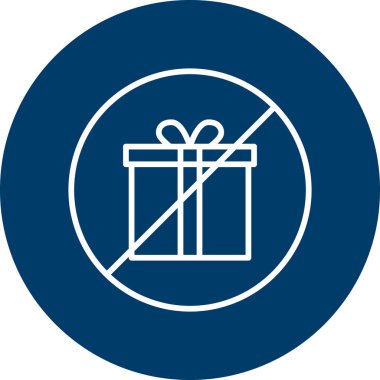 Hediye kutusu simgesi. Basit resimleme