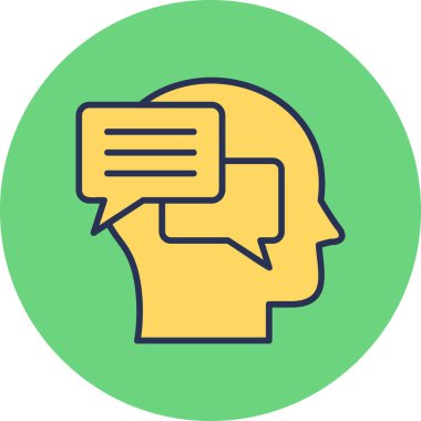 Konuş. Web simgesi basit illüstrasyon