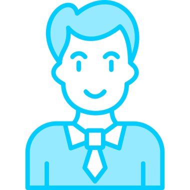 İş adamı. Web simgesi basit illüstrasyon