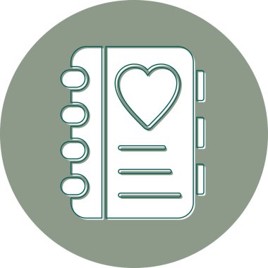 Not defteri web simgesi, vektör çizim