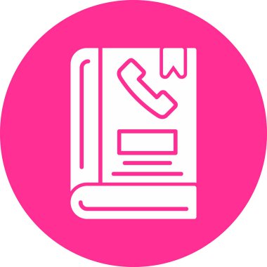 Telefon rehberi simgesi, modern tasarım illüstrasyonu