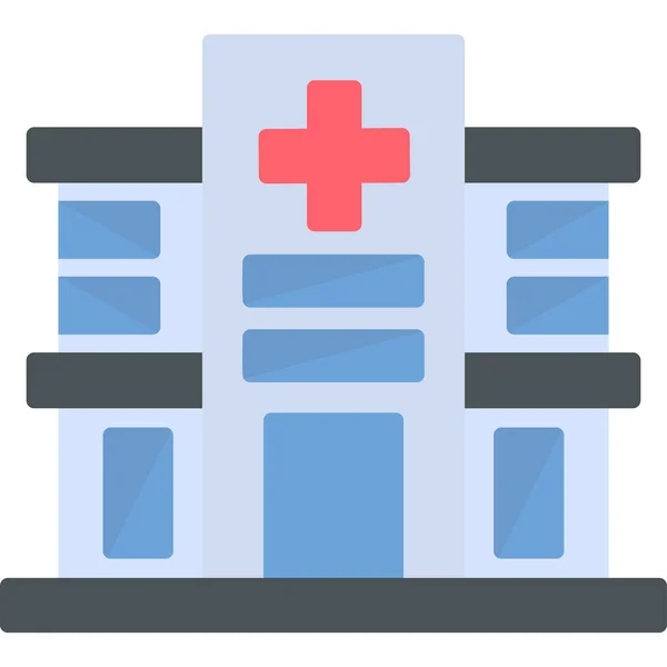 Nemocnice Webová Ikona Jednoduchý Design — Stockový vektor