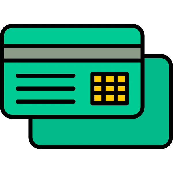 Tarjeta Crédito Ilustración Simple — Vector de stock