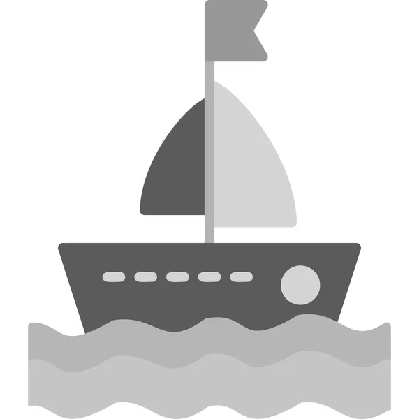Icono Del Barco Ilustración Diseño Moderno — Vector de stock
