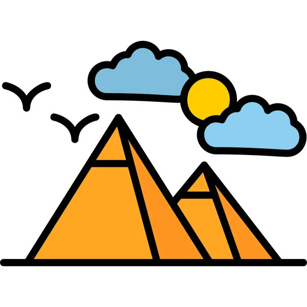 Pirâmide Ícone Web Ilustração Simples — Vetor de Stock