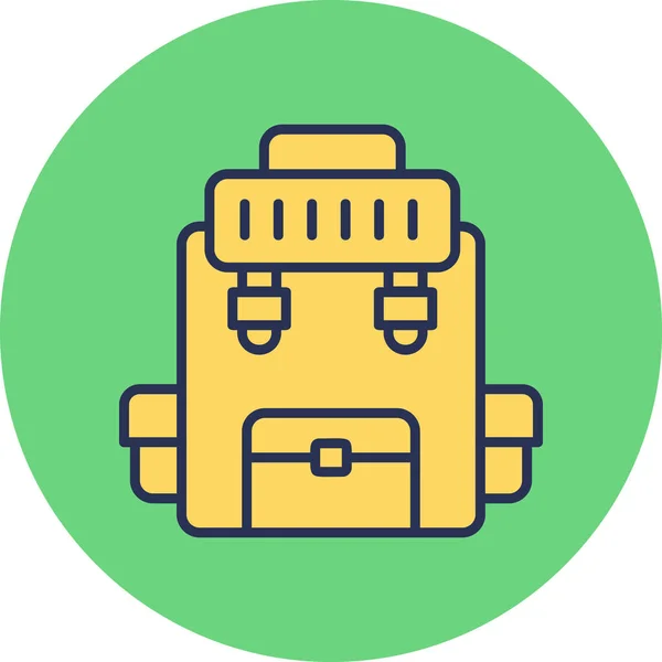 Rucksack Web Icon Vektor Illustration — Stockvektor