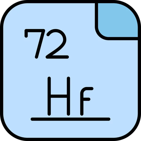 Hafnio Elemento Químico Con Símbolo Número Atómico Metal Transición Tetravalente — Vector de stock