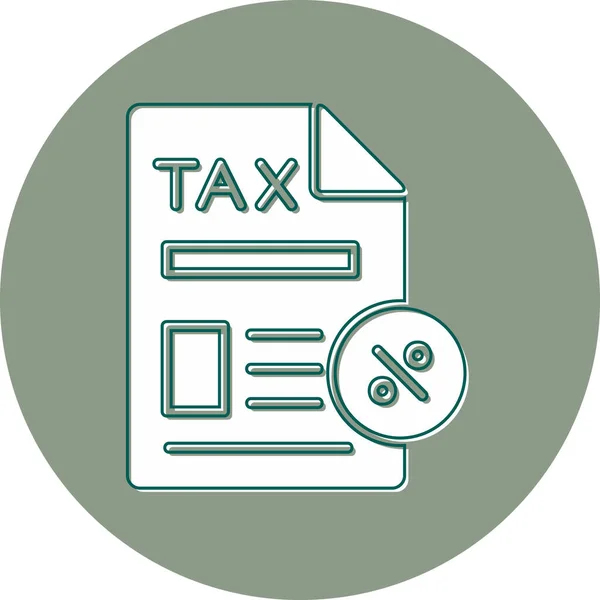 Іконка Податкової Документації Векторні Ілюстрації — стоковий вектор